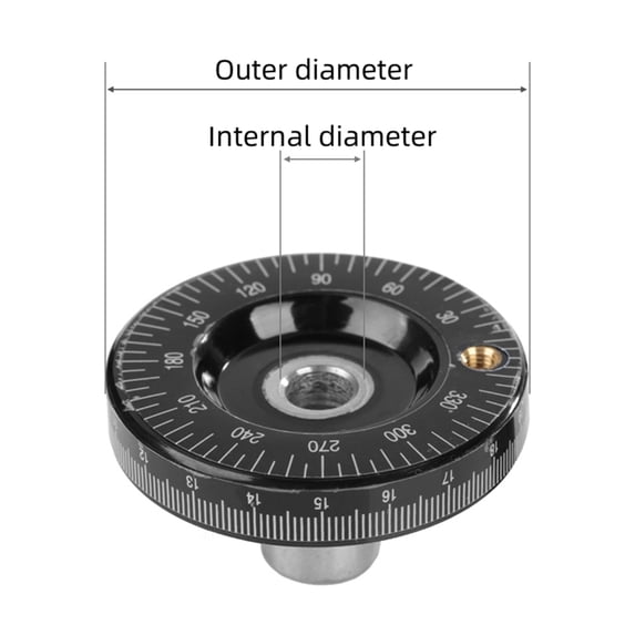 10 x 63mm/8 x 63mm/10 x 80mm Graduated Handwheel with Angle Scale Bakelite Milling Handwheel Mechanical Parts