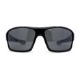 thumbnail image 1 of Locs Oversize Wrap Around Mens Biker Sunglasses Black Blue, 1 of 4