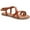 Brown Smooth, variant on Sun   Stone Womens Roxxie  Faux Leather Toe Loop Strappy Sandals