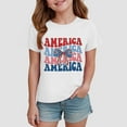 thumbnail image 2 of TOWED22 Boys Girls Graphic 4th of July Shirts Funny American Flag Tshirts Kids Short Sleeve Tees 5-12 Years（White,7-8 Y）, 2 of 4