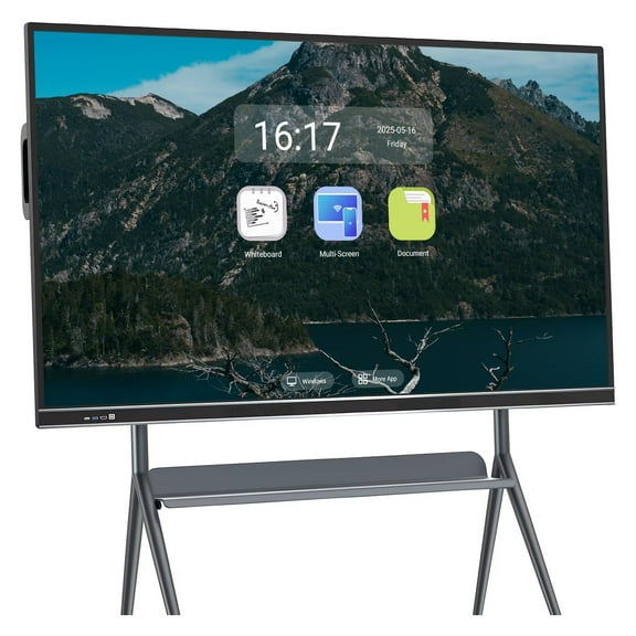 BELNET 75" Smart TVs 4K Pro Touch Interactive Wireless Presentation Screen QR Sharing for Classroom Office(Include Wall Mount)