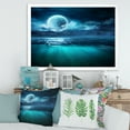 thumbnail image 3 of Designart 'Romantic Moon and Clouds Over Deep Blue Sea II' Nautical & Coastal Framed Art Print, 3 of 4