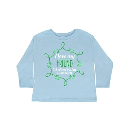 

Inktastic I Love My Friend Cerebral Palsy Awareness Gift Toddler Boy or Toddler Girl Long Sleeve T-Shirt