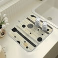 thumbnail image 4 of Yayeee Dish Drying Mat for Kitchen Counter 16" x 18" Microfiber Super Absorbent Coffee Decorative Pad, Stripes Pattern, 4 of 9