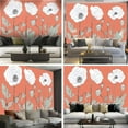 thumbnail image 4 of Peel and Stick Canvas Wallpaper Wall Mural Beige Red Floral Boho Floral Leaves Pods Petals Stems Hand drawn Wall Art Self Adhesive and Removable 69in x 98in, 4 of 5