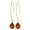 Orange, variant on HUANLEDASH 1 Pair Hook Earrings Faux Crystal Decor Polished Copper Anti-allergy Long Drop Dangle Earrings Ear Decoration Jewelry