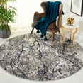 thumbnail image 2 of SAFAVIEH Petra Morven Abstract Area Rug, Light Grey/Light Beige, 6'7" x 6'7" Round, 2 of 8