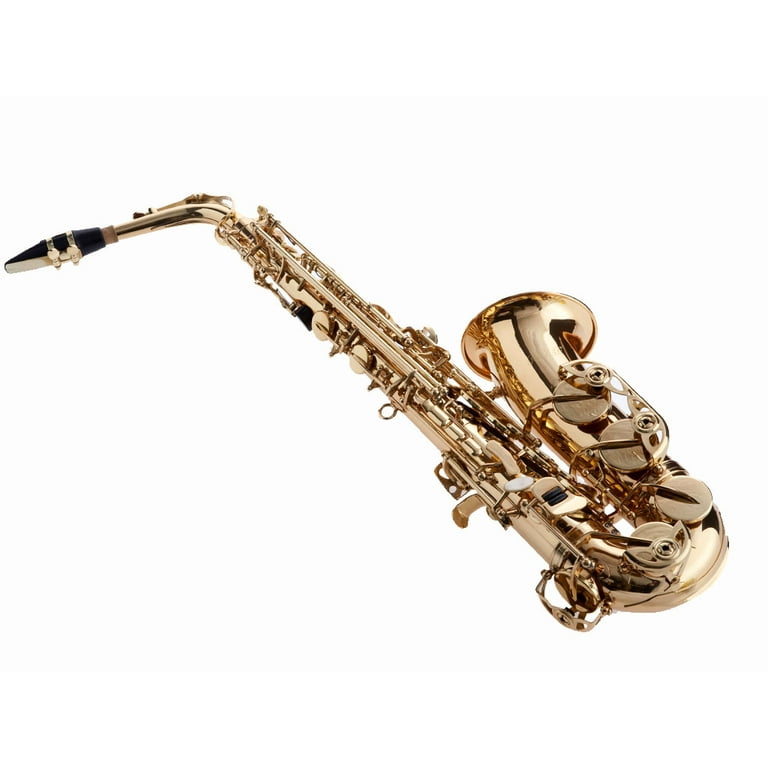 Fever Beginner Student Eb Alto Saxophone Gold with Case - Walmart.com