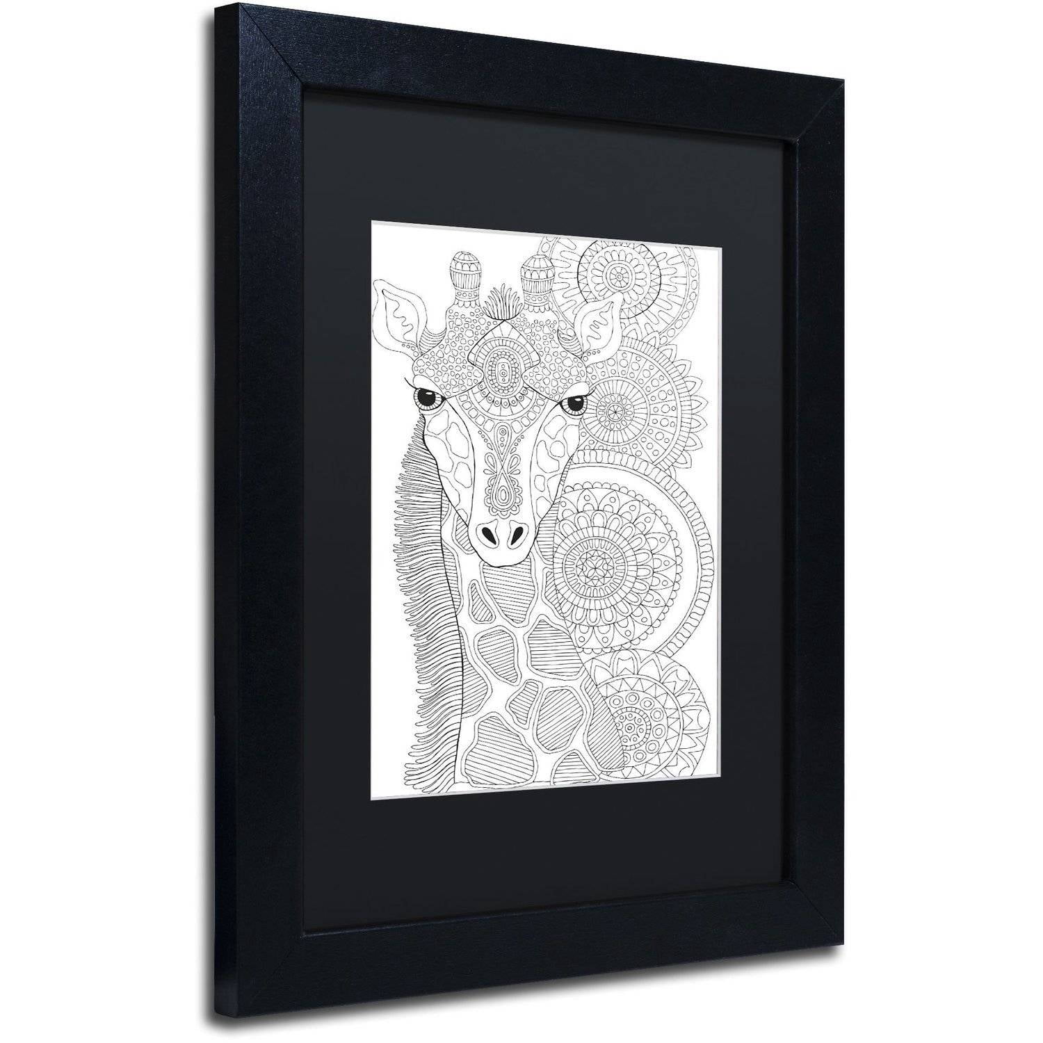 Trademark Fine Art "Animals 11" Canvas Art by Hello Angel, Black Matte, Black Frame