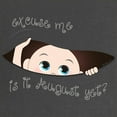 thumbnail image 2 of CafePress - Funny Peeking Out Baby August Maternity T Shirt - Maternity Dark T-Shirt, 2 of 3