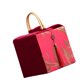 thumbnail image 5 of Caja de regalo portátil, caja de recuerdo, cesta de embalaje para regalo, bolsa de golosinas elegante y versátil. rojo, 5 of 9