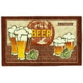 thumbnail image 3 of Kashi Home Kitchen Rug, Area Rug, Mat, Beautiful Print Non-Skid Latex Back Cold Beer 18x30 D Shape, 3 of 5