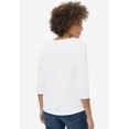 thumbnail image 2 of Ellos Plus Size Stretch Knit Scoop Neck 3/4 Sleeve Top, 2 of 4