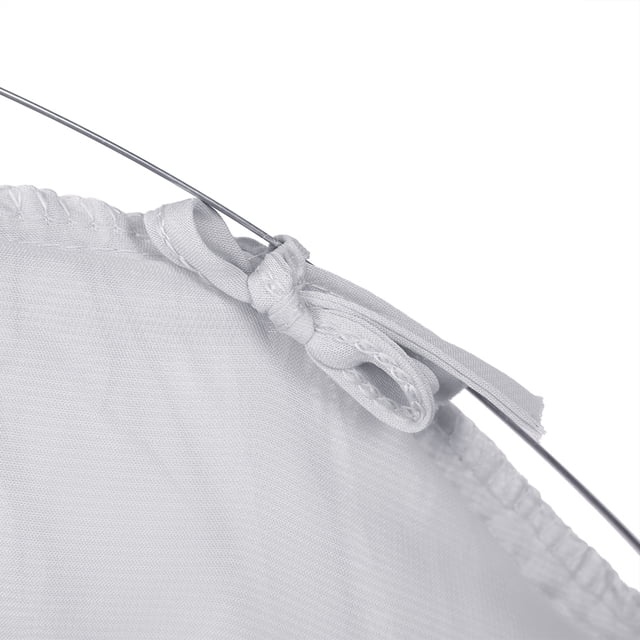 Netting Firm and Beautiful Net Durable in Use Beautiful Lace Decor Indoor Corner Children's Bed ,Gray,White