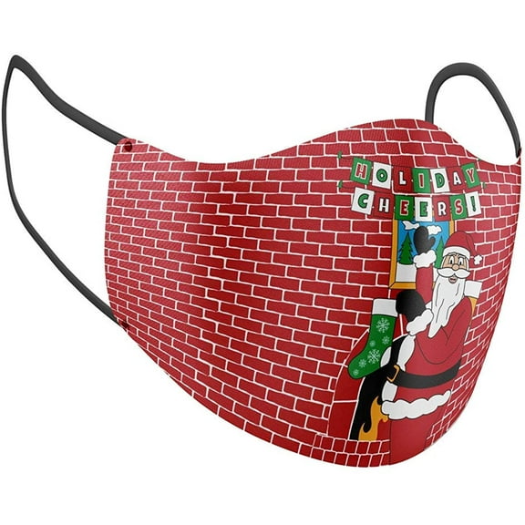 Costume Agent Holiday Cheers Reusable Cloth Face Mask, Christmas, 7" x 4.63"