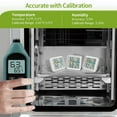 thumbnail image 6 of VOCOO 2 Pack Indoor Thermometer Room Temperature Home Hygrometer Humidity Gauge, Accurate with Calibration, Backlight, Air Comfort Indicator, 24H Max Min Records, Time, Date(AAA Batteries Included), 6 of 8
