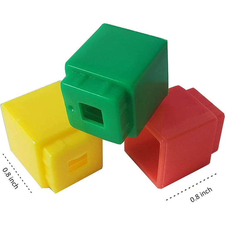 KUTOI Math Manipulatives Counting Cubes, Educational Number Blocks, Classroom Toys Kindergarten Learning Materials Homeschool Supplies,Set of 100