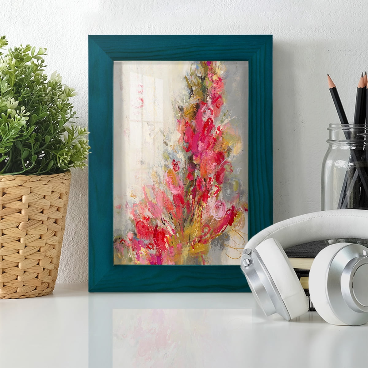 Flip Side - Framed Print w/glass - Ocean Blue
