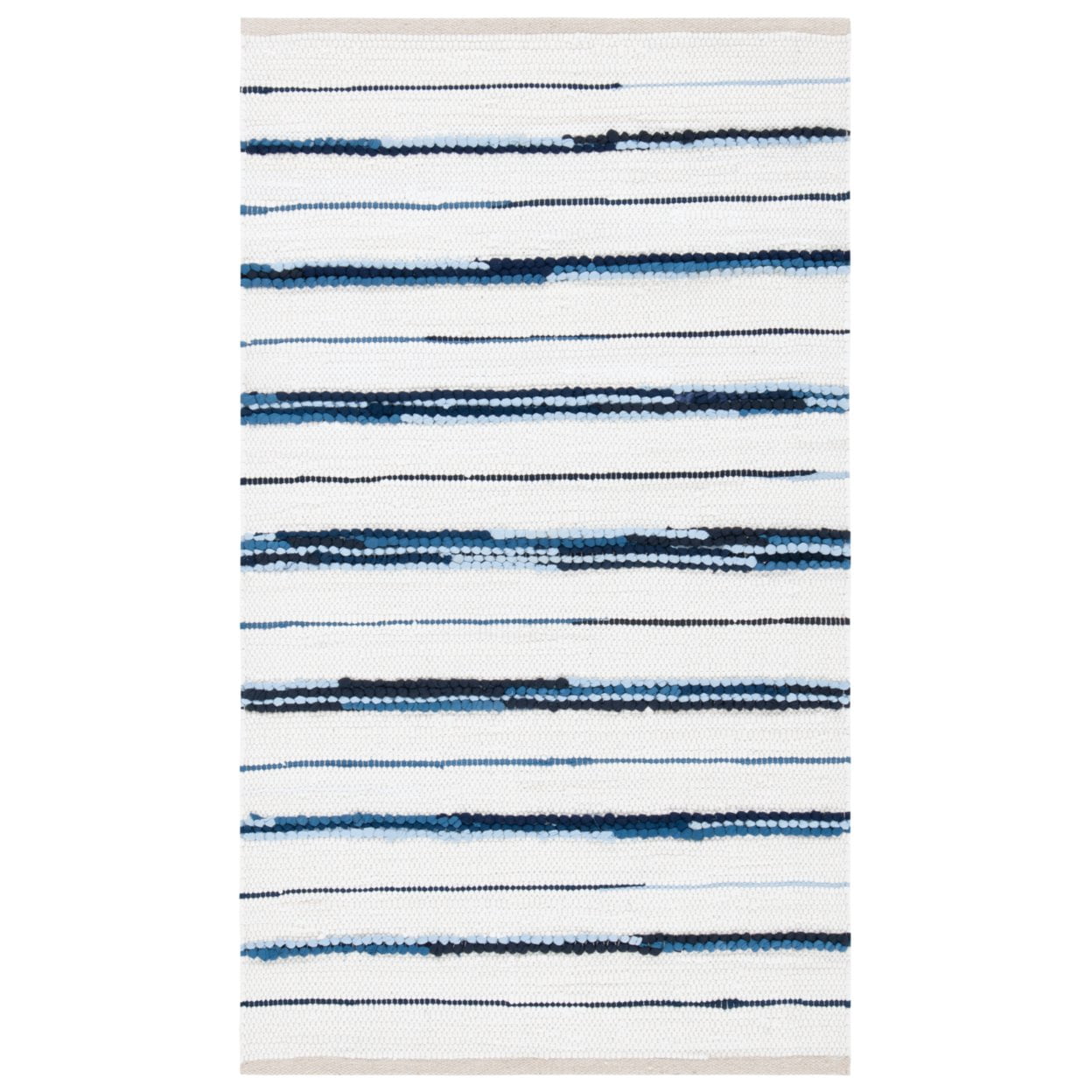 SAFAVIEH Montauk Rowena Striped Area Rug, Navy/Ivory, 6' x 9'