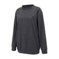 thumbnail image 5 of VISALY Pullover Crewneck Sweatshirt Tunic Sweatshirt Autumn Winter Casual Sport Solid Pullover Tops Long Sleeve Crewneck Oversized Sweatshirts Comfy Sweaters Sweatshirt Thick Sweatshirts Grey Xl, 5 of 9