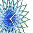 thumbnail image 5 of Ardeola - Peacock - 23.5 in Analog Wall Clock, Tropical Geometric Handmade Wall Decor, 5 of 9