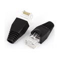 thumbnail image 2 of 20 Pcs Conectores Adaptadores de Red Ethernet RJ45 8P8C Blindados con Cubierta de Botas Negra, 2 of 2