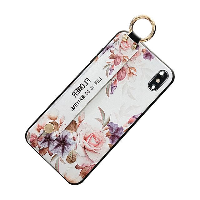 Injueey Funda para teléfono TPU Funda para teléfono Estampado Protector para teléfono móvil con soporte, Reemplazo para X/XS Teléfono y Comunicación Blanco manzana 7/8
