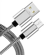 CUWIRE USB Charging Cable, 10FT Nylon Braided Controller Charger, Charge and Play, Micro USB High Speed Charger Sync Cord for Controller Devices, Cell Phones and Tablets (1-Pack, 10 Foot)