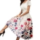 thumbnail image 1 of Gibobby Vestido de verano casual para mujer Vestido casual de manga corta con cuello redondo y estampado de flores sexy y elegante a la moda para mujer (2)(Rojo,G), 1 of 4