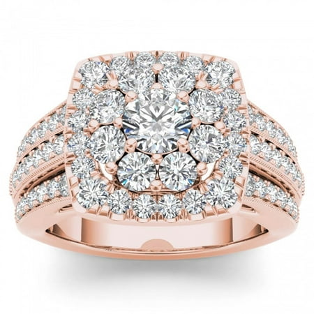 Imperial 2ct TW Diamond 14K Rose Gold Engagement Ring
