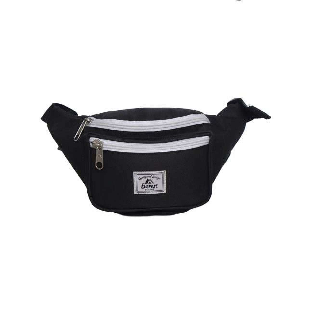 Everest 044KDJ BK WHT Signature Fanny Pack Black White Walmart