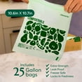 thumbnail image 3 of Compostable* Gallon Size Food Storage Bags (25 Eco Zip) Freezer and Leak Proof, Also Available Quart, Snack Sandwich, 3 of 3