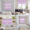 thumbnail image 6 of Purple Pink Boho Kitchen Curtains Sets for Windows 24 Inch Length, Vintage Ethnic Tribe Abstract Art Rod Pocket Window Treatments Tier Curtains and Valances Set for Bedroom/Bathroom, 6 of 8