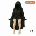 thumbnail image 4 of Set of 3 Mysterious Cloaked Figure Statues, Enigmatic Resin Sculptures for Modern Home Decor, Artistic Bookshelf Sitters & Desktop Ornaments, Abstract Art Figurines, 4 of 5