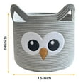 thumbnail image 3 of VK·LIVING Storage Baskets Large Woven Cotton Rope Basket with Cute Animal Design Laundry Basket Organizer for Towels, Blanket, Toys, Clothes, Gifts – Pet or Baby Gift Baskets 15"L x 14H", 3 of 8