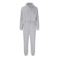 thumbnail image 4 of BXINGOHAI Women's Two Piece Outfits Sweatsuit Thin Fleece Long Sleeve Zip Up Hoodies Cropped Sweatshirts Sweatpants Jogger Set Fall Savings Gray,M, 4 of 6