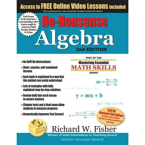 No-Nonsense Algebra, 2nd Edition: Part of the Mastering Essential Math Skills Series, (Paperback)