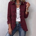 thumbnail image 2 of Gfyviroh Women's Ruffle Trim Fall Jacket Stylish Double Button Detail Open Front Boho Jackets Plus Size Casual Lightweight Outerwear, 2 of 9