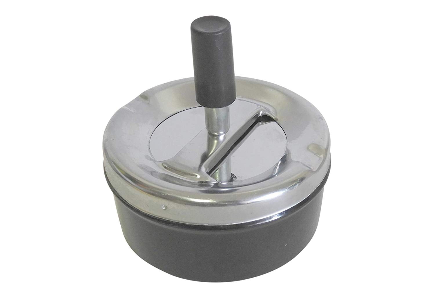 2-Pack Push Down Cigarette Ashtray with Spinning Tray