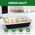 thumbnail image 3 of 50 Pack (100-Piece) 32 oz Meal Prep Containers Reusable with Lids, Sturdy Leakproof & Food Safe, Microwave, Freezer, Dishwasher Safe Prep Containers, To Go Take Out Plastic Food Storage, 3 of 8