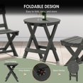 thumbnail image 4 of SSyao HDPE Outdoor Folding Dining Table, 24.5 Inch Round Portable Patio Table, All-Weather Bistro Table for Garden, Balcony, Deck, Porch, or Backyard, Gray, 4 of 10