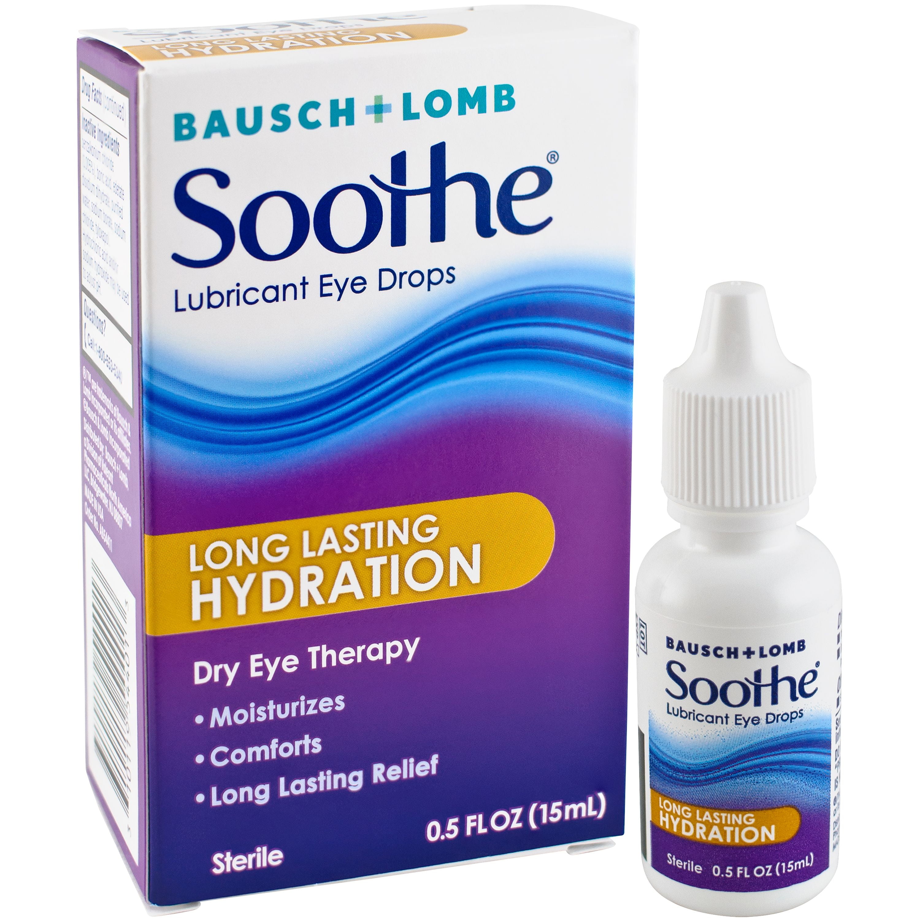 Bausch Lomb Soothe Eye Drops Long Lasting Hydration 0 5 Fl Oz 