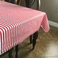 thumbnail image 2 of Cotton Tablecloth Stripes Print / Half Inch Wide Stripe Red, 2 of 4