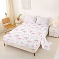 thumbnail image 4 of Erosebridal Ribbon Bow Knot Bed Sheets,Light Pink Cute Bowtie King Sheets For Bowknot Lovers 4 Pieces, 4 of 6