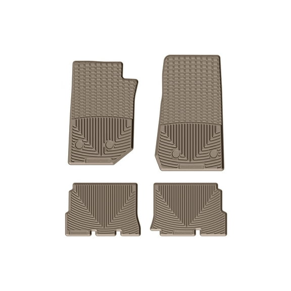 WeatherTech All-Weather Floor Mats compatible with Jeep Wrangler JK Unlimited 4-Door, Wrangler Unlimited 4-Door - 1st & 2nd Row, Tan
