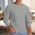 thumbnail image 2 of Mens Sweaters Knit Tops Blouse Men Retro V-Neck Cable Knit Pullover Winter Warm Long Sleeve Soft Casual Daily Base Sweater, 2 of 9