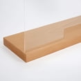 thumbnail image 4 of M&T Displays 39.37x17.02 Inch Wooden Base Hygienic Separator on Counter with Speaker Holes, Sneeze Guard, Protective Window for Employers & Customers, Barrier for Coughing & Sneezing (Natural Wood), 4 of 7