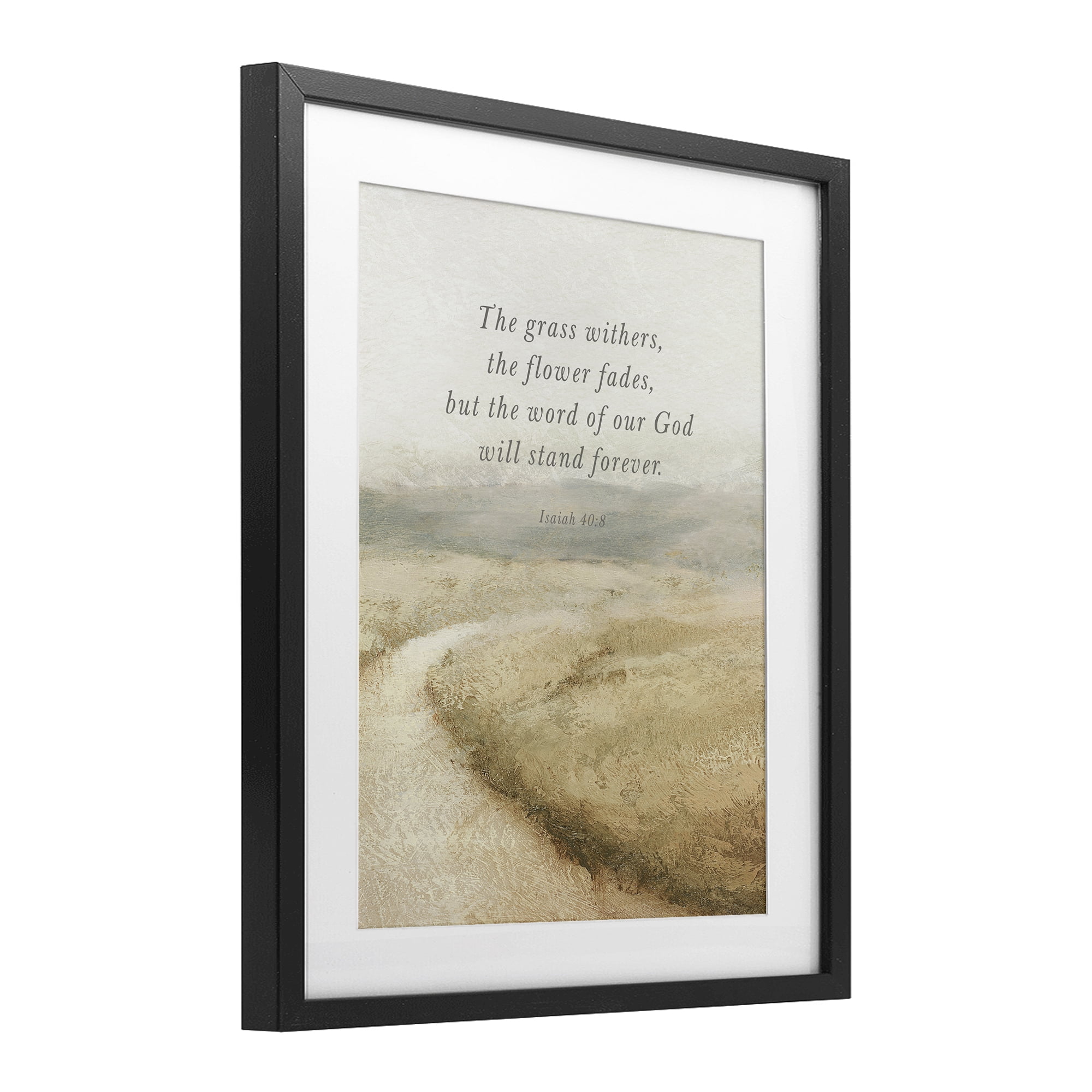 Stupell Industries Word Of God Isaiah Proverb Black Framed Print Under Glass, design by John Spaeth