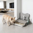 thumbnail image 1 of Dog Potty Tray With Spatter Baffle Urine Post Indoor Puppy Toilet With Removable Reseau Disclosure Proof Base Plain Clean Pet Litter Box For Small Medium Dogs, 1 of 6