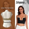 thumbnail image 3 of Women's Low Back Bras - Seamless Deep U Plunge Backless Halter Convertible Multiway Open Back Low Cut Bra, 3 of 5